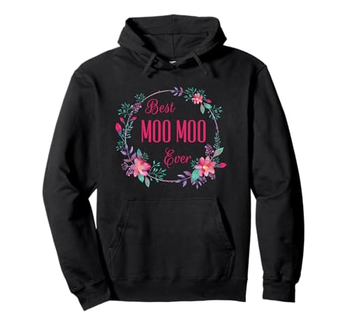 Tolles Moo Moo aller Zeiten mit rosafarbenem Blumenmuster als Geschenk für Tante, Oma und Mama Pullover Hoodie Tolles Moo Moo aller Zeiten mit rosafarbenem Blumenmuster als Geschenk für Tante, Oma und Mama Pullover Hoodie von Glorious Grandma Names