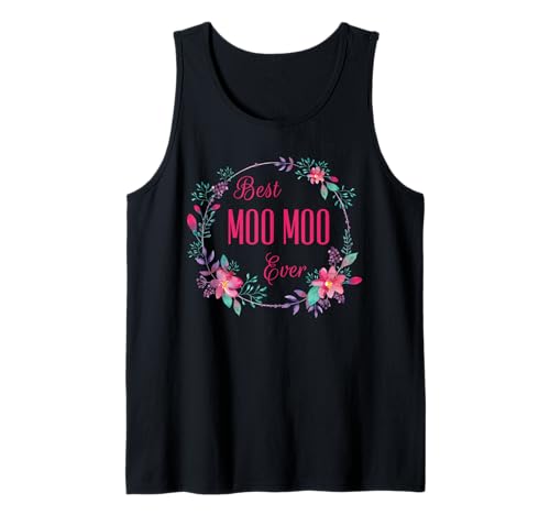 Tolles Moo Moo aller Zeiten mit rosafarbenem Blumenmuster als Geschenk für Tante, Oma und Mama Tank Top Tolles Moo Moo aller Zeiten mit rosafarbenem Blumenmuster als Geschenk für Tante, Oma und Mama Tank Top von Glorious Grandma Names