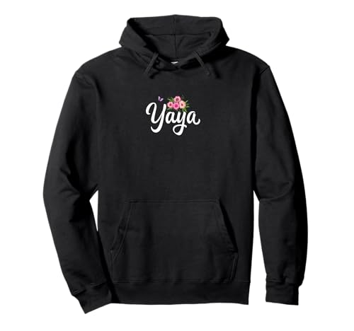 Yaya mit Blumen & Schmetterling Oma Großmutter Mama Pullover Hoodie Yaya mit Blumen & Schmetterling Oma Großmutter Mama Pullover Hoodie von Glorious Grandma Names