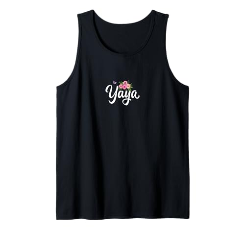 Yaya mit Blumen & Schmetterling Oma Großmutter Mama Tank Top Yaya mit Blumen & Schmetterling Oma Großmutter Mama Tank Top von Glorious Grandma Names