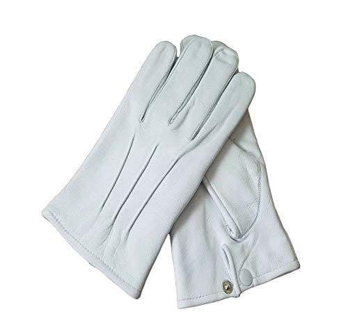 Herren Kleid Lederhandschuhe, Weiß, X-Large von Gloves 007