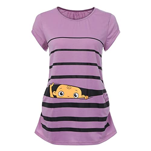 Glücksvogel Damen Stillshirt Fußabdrücke, Lustige Witzige Süße Schwangeres Still-Top Umstandsshirt mit Motiv Umstandsmode Schwangerschaft T-Shirt Baumwolle Sommer Mutterschaft T-Shirt Kleidung Glücksvogel Damen Stillshirt Fußabdrücke, Lustige Witzige Süße Schwangeres Still-Top Umstandsshirt mit Motiv Umstandsmode Schwangerschaft T-Shirt Baumwolle Sommer Mutterschaft T-Shirt Kleidung von Glücksvogel