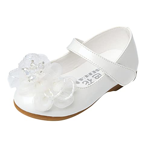 Glücksvogel Mädchen Flache Schuhe Ballerinas Prinzessin Schuhe Bow-Knot Prinzessinnen Schuhe Kleidschuhe Kinder Kleidschuhe Glänzende Schleife Sommer Party Hochzeitschuhe für Geburtstag Hochzeit von Glücksvogel