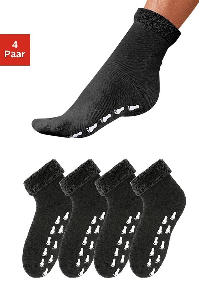 Go in ABS-Socken (Packung, 4-Paar) mit Antirutschsohle und Vollfrottee von Go in