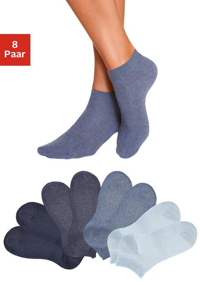 Go in Kurzsocken (Packung, 8-Paar) uni in Basic Farben von Go in