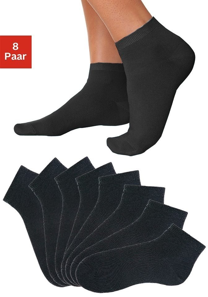 Go in Kurzsocken (Packung, 8-Paar) uni in Basic Farben von Go in