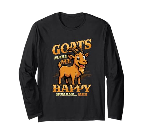 Ziegen machen mich glücklich Menschen Männer Ziegenliebhaber Langarmshirt Ziegen machen mich glücklich Menschen Männer Ziegenliebhaber Langarmshirt von Goat Farmer Designs for Goat Owners