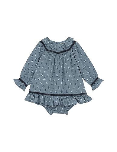 GOCCO Baby - Mädchen Vestido Estampado Con Volante EN Cuello. Kleid, Azul CLARO, von Gocco