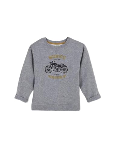 Gocco Jungen Motorrad Sweatshirt, hellgrau Melange, 9-10 Jahre von Gocco