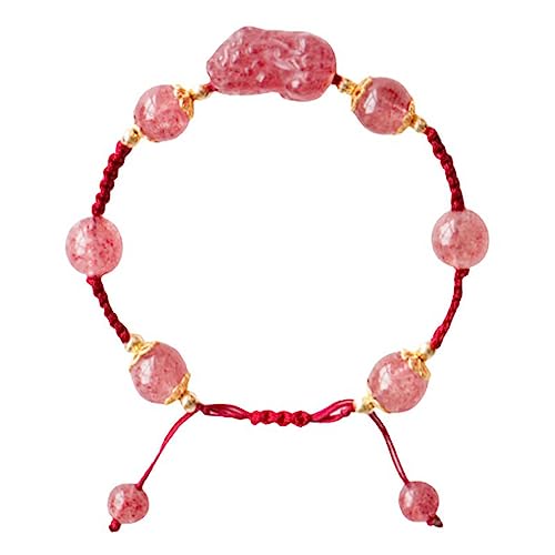 GodlSoon Personalisiertes Armband, handgewebtes rotes Seil-Armband, Freundschaftsarmbänder, Damen- und Mädchen-Edelstein-Handschmuck von GodlSoon