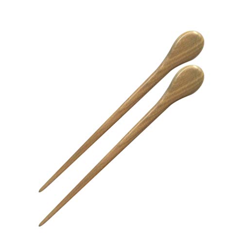 Haarnadel, Holz-Haarstäbchen, 2 Stück, natürliches Sandelholz, chinesische Essstäbchen, japanische Haarnadel for Frauen und Mädchen von GodlSoon