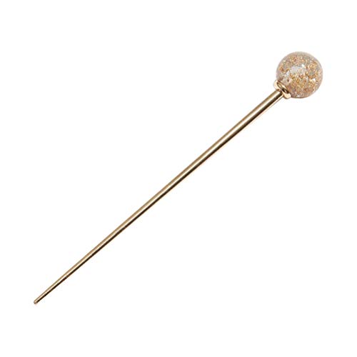 Haarnadel, Vintage-Dekor, Legierung, Haarstab, einfaches Haar-Essstäbchen, dekorative Nadel for Mädchen, Frauen, Haare, Hochzeitsdekoration (Color : Golden) von GodlSoon