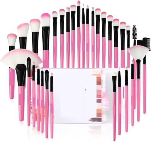 Pinsel-Set Make-up, 32-teilig, rosa Make-up-Pinsel, PVC-Verpackung for Frauen und Mädchen von GodlSoon