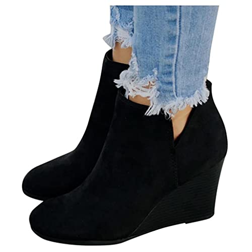 Damen Ankle Boots, Frauen Stiefeletten, Damen Stiefeletten, Frauen Ankle Boots,Comfort-Mehrweite,Reißverschluss Echtleder Reitstiefelette Stiefelette Unisex, Damen Stiefeletten, Frauen Ankle Boots von Godom