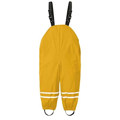 Godom Jungen Regenhose Mädchen Regenlatzhose Kinder Regenbogen Wind- und wasserdichte Matschhose Hosenträgern Buddelhose Regenlatzhose 80 86 92 98 104 110 116 122 131 von Godom