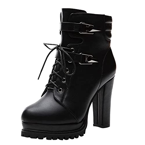 Godom Stiefeletten Damen Schwarz Gummistiefel Damen Kurz Regenstiefel Wasserdicht Winddicht Einfarbig Outdoor Gartenschuhe von Godom