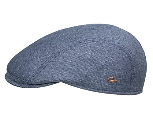 Göttmann Jackson Melierte Flatcap aus Seide mit UV-Schutz - Jeans (51) - 59 cm von Göttmann