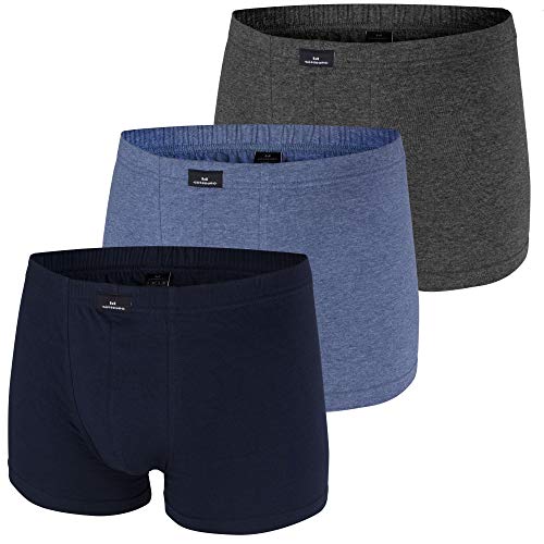 Götzburg® Sparpacks! 3er Pack Pants, Boxershorts, Shorts, Unterhosen, Unterwäsche, schwarz, weiß, Neu (XL, Navy/grau Melange/blau Melange) von Götzburg