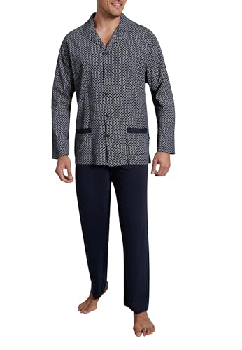 Götzburg Herren Pyjama, Langarm, Baumwolle, Single Jersey, Navy, Bedruckt 62 von Götzburg