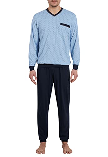 Götzburg Herren Pyjama Schlafanzug lang mit Bündchen (Belair Blue) 48 von Götzburg