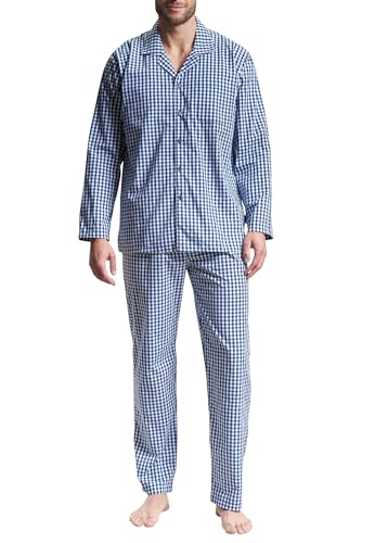 Götzburg Herren Pyjama blau kariert 48 von Götzburg