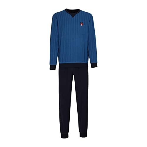 Götzburg Herren Pyjama blau längsgestreift 1er Pack 48 von Götzburg