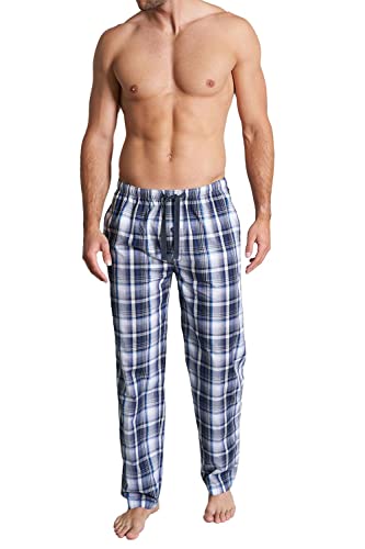 Götzburg Herren Schlafanzughose Pyjama Hose lang, kariert, Tasche, Bindeband, Gr.52 von Götzburg