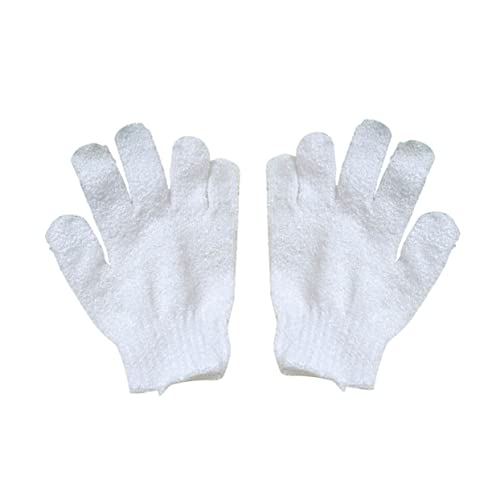 Gogogmee 1Paar Peeling Badehandschuhe Fünf Finger für Dusche und Sauna für Männer und Weiß Dehnbares Design für Körperpeeling mit Seife Gogogmee 1Paar Peeling Badehandschuhe Fünf Finger für Dusche und Sauna für Männer und Weiß Dehnbares Design für Körperpeeling mit Seife von Gogogmee