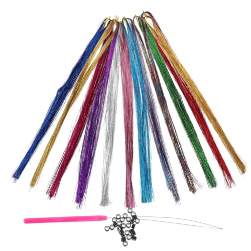 Gogogmee 1satz Glitzer Haarsträhnen Mit Werkzeugen Für Frauen Lange Farbige Haarverlängerungen Glitzer Haar Zubehör Für Partys Und Festivals Inklusive Silikonclips Und Häkelnadel Gogogmee 1satz Glitzer Haarsträhnen Mit Werkzeugen Für Frauen Lange Farbige Haarverlängerungen Glitzer Haar Zubehör Für Partys Und Festivals Inklusive Silikonclips Und Häkelnadel von Gogogmee