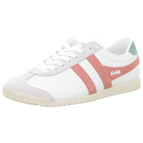 Gola Bullet Pure Damen-Sneaker, Weiß/Korallenrosa/Grüner Nebel, 37 EU von Gola