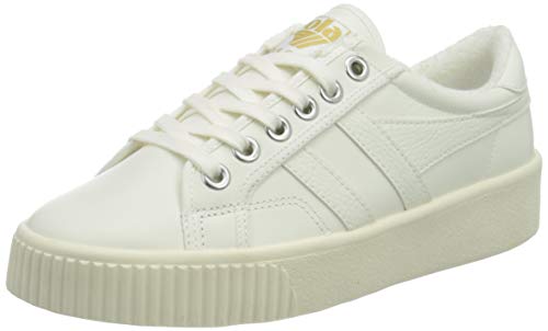 Gola Damen Baseline Mark Cox Leather Sneaker, Off White/Off White, 37 EU von Gola