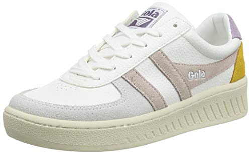 Gola Damen Grandslam Trident Sneaker, White/Blossom/Lily, 36 EU von Gola