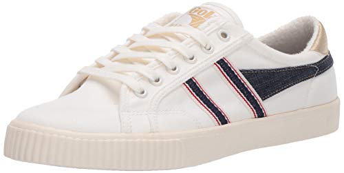 Gola Damen Tennis Mark Cox Selvedge Sneaker, Off-White Indigo, 41 EU von Gola