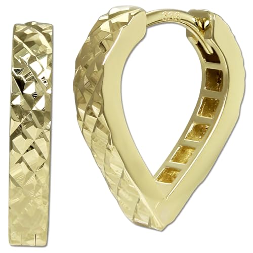 GoldDream Creole Heart 15mm Ohrring 333er Gelbgold Echtschmuck GDO5695Y Gold Creole von GoldDream