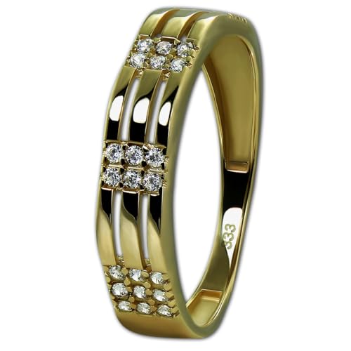 GoldDream Gold Ring Sparkle Gr.56 Zirkonia weiß 333er Gelbgold GDR534Y56 Gold Ring von GoldDream