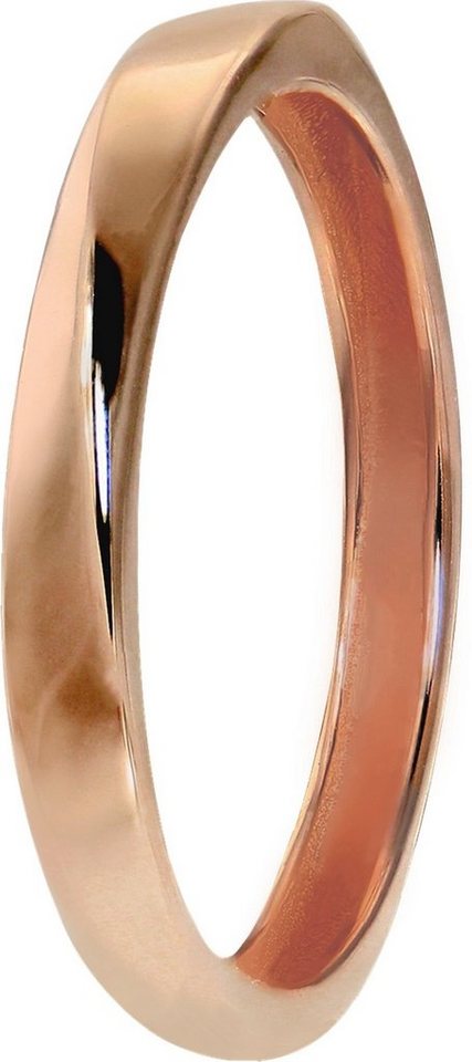 GoldDream Goldring GoldDream Gold Ring Gr.58 Twist (Fingerring), Damen Ring Twist aus 333 Rosegold - 8 Karat, Farbe: rose, weiß von GoldDream