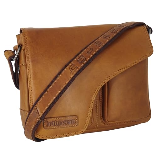 Golden Deer Echt-Leder Umhängetasche | Messenger Tasche aus Rindsleder | Aktentasche Arbeitstasche | Schultertasche Lehrertasche Businesstasche Unitasche | Herren Männer braun von Golden Deer