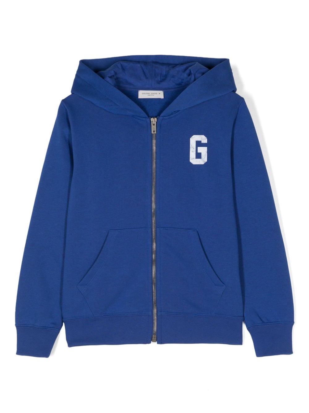 Golden Goose Kids Kapuzenjacke mit Logo-Print - Blau von Golden Goose Kids