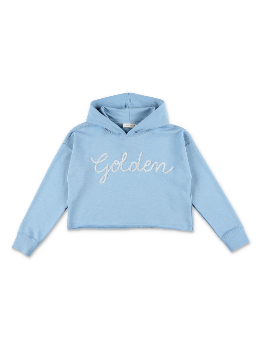 Golden Goose Kids Cropped-Hoodie mit Logo-Stickerei - Blau von Golden Goose Kids