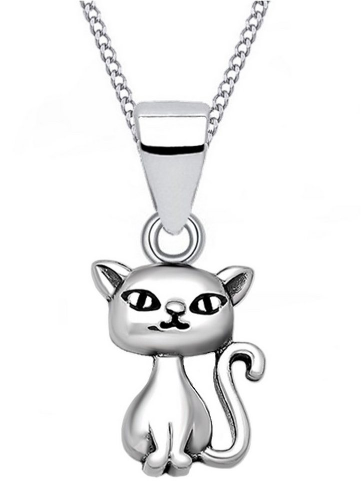 Goldene Hufeisen Kette mit Anhänger Katze Kette Anhänger 925 Sterling Silber Kater Kinder Halskette, Mädchen, Jungen Halskette von Goldene Hufeisen