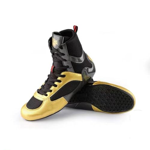 Boxschuhe,Unisex Boxing Shoe,Wrestling Schuhe,High-Top Boxenstiefel,Squat-Schuhe,Gummisohle,Atmungsaktive,rutschfest,bequem,Trainingsschuhe,Für Herren,Damen,Fitness,Kampf,Sanda,Taekwondo von GoldeneAmeisen