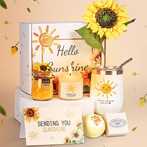 Wellness Geschenke für Frauen, 8er Set Rituals Geschenkset für Freundin Sonnenblume Badezusatz Frauen, Mama Körperpflegesets mit Weingläser, Duftkerze, Badebombe, Badesalz, Seife, Grußkarte Wellness Geschenke für Frauen, 8er Set Rituals Geschenkset für Freundin Sonnenblume Badezusatz Frauen, Mama Körperpflegesets mit Weingläser, Duftkerze, Badebombe, Badesalz, Seife, Grußkarte von Goldmeet