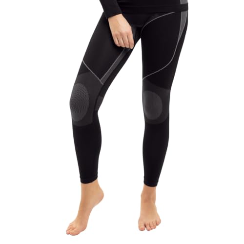 Gomati Damen Thermo Unterhose Seamless Funktionswäsche schnelltrocknend - Grau L/XL von Gomati