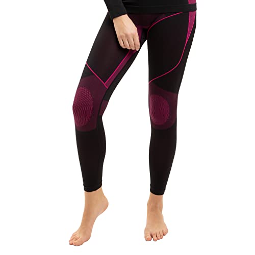 Gomati Damen Thermo Unterhose Seamless Funktionswäsche schnelltrocknend - Pink L/XL von Gomati