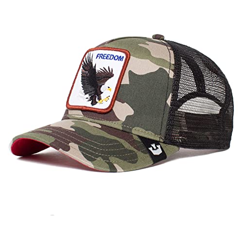 Goorin Bros. The Farm Trucker-Kappe aus Netzstoff für Damen und Herren, Camo (Freedom), Einheitsgröße von Goorin Bros.