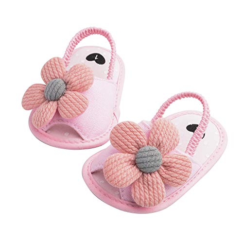 Goosuny Baby Mädchen Prinzessin Schuhe Kleinkind Schöne Blume Krabbelschuhe Weiche Sohle rutschfeste Mode Lässig Sandalen Krippe Schuhe Lauflernschuhe Geeignet für 0-12 Monate von Goosuny