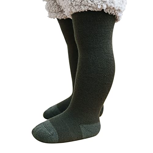 Goosuny Mädchen Baumwolle Strumpfhose Hosen Baby Kleinkind Kinder Anti-Rutsch Rutschfest Warme Kuschelsocken Fleece Winter Elastische Krabbelstrumpfhose Thermo Leggings Verdicken mit Plüsch Gefüttert von Goosuny