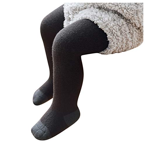 Goosuny Mädchen Baumwolle Strumpfhose Hosen Baby Kleinkind Kinder Anti-Rutsch Rutschfest Warme Kuschelsocken Fleece Winter Elastische Krabbelstrumpfhose Thermo Leggings Verdicken mit Plüsch Gefüttert von Goosuny