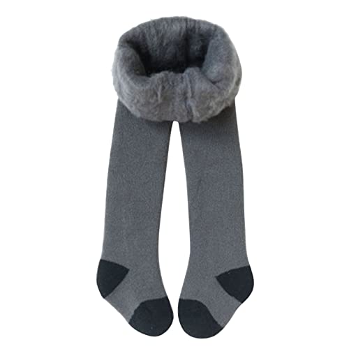 Goosuny Mädchen Baumwolle Strumpfhose Hosen Baby Kleinkind Kinder Anti-Rutsch Rutschfest Warme Kuschelsocken Fleece Winter Elastische Krabbelstrumpfhose Thermo Leggings Verdicken mit Plüsch Gefüttert von Goosuny