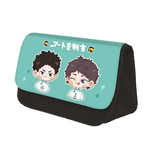 Anime Haikyu!! Federmäppchen - Shoyo Hinata Studenten Schreibwaren Tasche, 3D Mäppchen, Cartoon Große Kapazität, Geeignet für Mädchen Jungen Teen Geschenk, Type 1, 22 * 13 * 7.5CM von Gooyeh